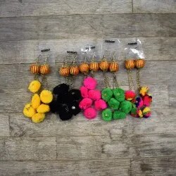 🌱 Vipartesanias - Comprar pendiente pompón - Envío Gratis 24h🌞