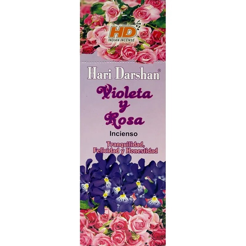 incienso violeta y rosa darshan