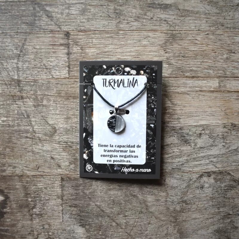 🌱 VIPARTESANIAS - Collar Mineral de Turmalina - Envío Gratis 24H 🌞