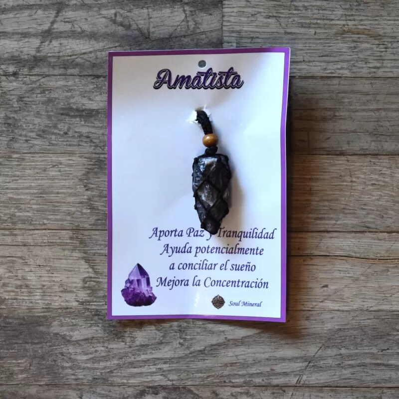 🌱 VIPARTESANIAS - Collar Amatista Engarzada - Envío Gratis 24H 🌞