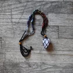 🌱 VIPARTESANIAS - Collar Amatista Engarzada - Envío Gratis 24H 🌞