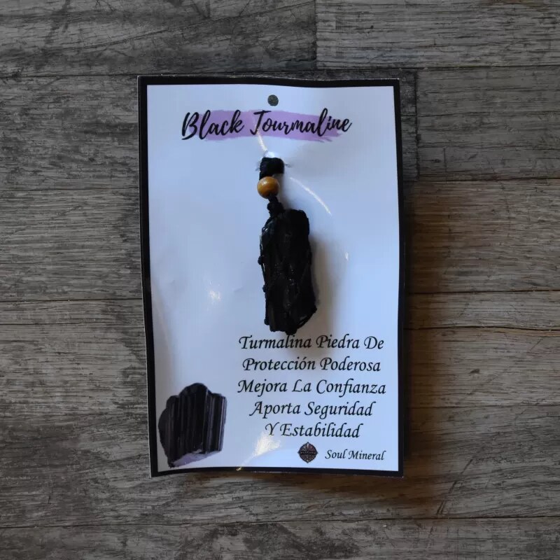 🌱 VIPARTESANIAS - Collar Turmalina Engarzada - Envío Gratis 24H 🌞