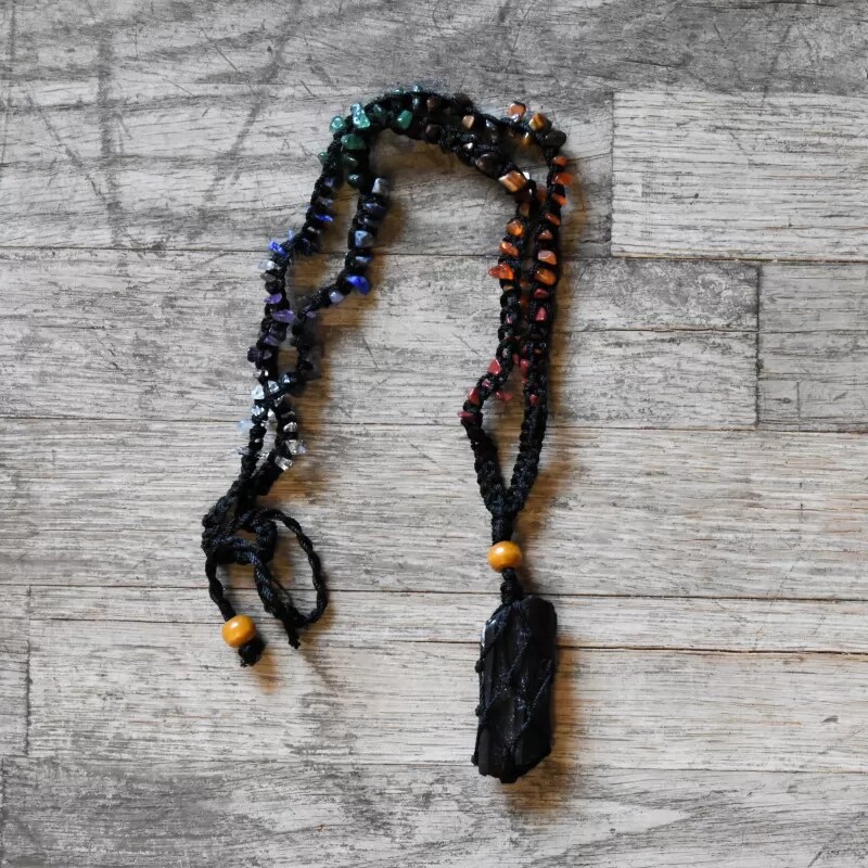 🌱 VIPARTESANIAS - Collar Turmalina Engarzada - Envío Gratis 24H 🌞