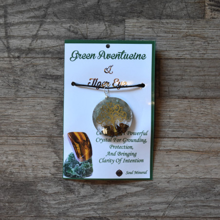 SOULMINERAL - Collar Árbol Aventurina y Ojo de Tigre