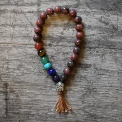 Vipartesanias - Pulsera Labradorita Buda + 7 Chakras - Envío 24h