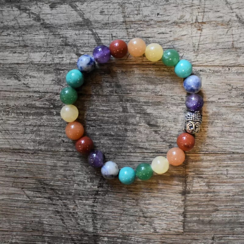 Vipartesanias - Pulsera 7 Chakras de Minerales - Envío 24h
