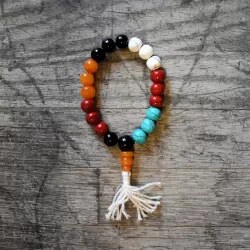 Vipartesanias - Pulsera Tibetana Mantra Resina Multicolor - 24h