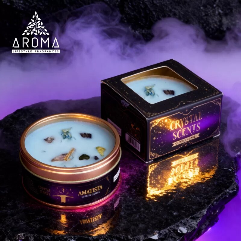 Vipartesanias - Vela mineral Amatista AROMA 65g - Envío 24h