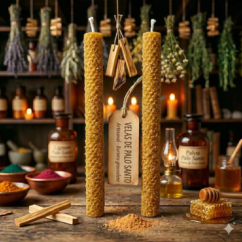 Vipartesanias | Velas Miel HErbal Palo Santo | Venta al por Mayor