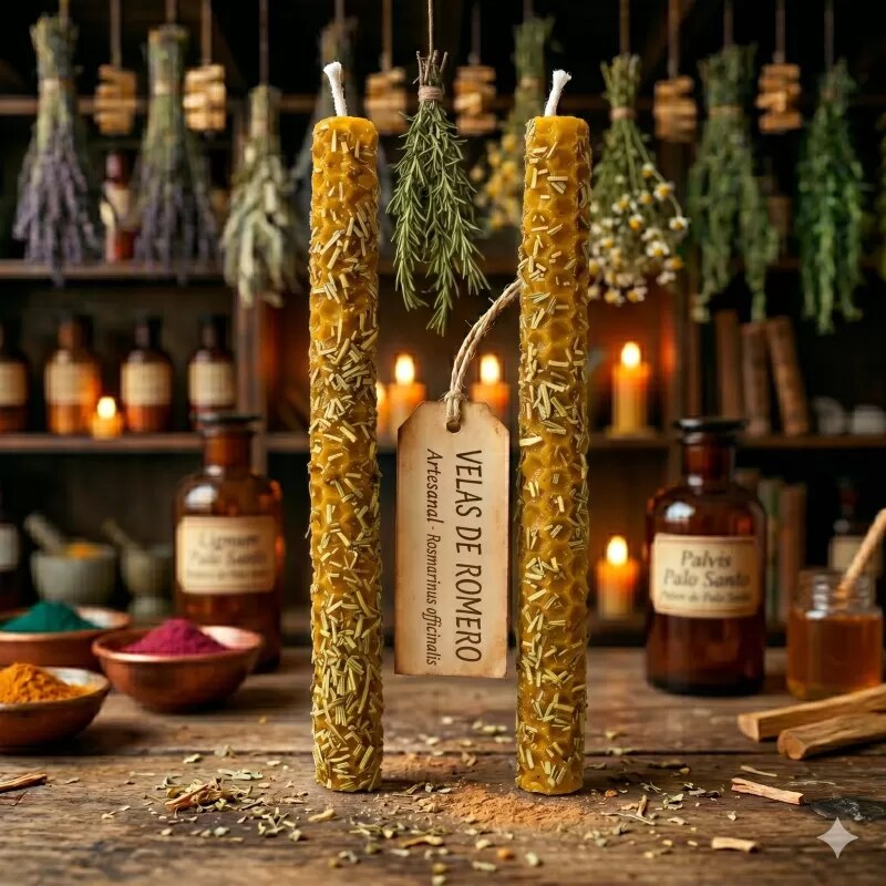 Vipartesanias | Velas Miel HErbal Romero | Venta al por Mayor