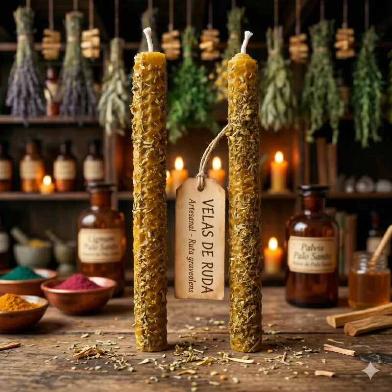 Vipartesanias | Velas Miel Herbal Ruda | Venta al por Mayor