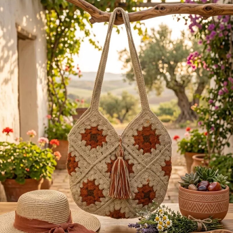 Vipartesanias | Bolsos Crochet Grandes Redondos | Venta al Mayor