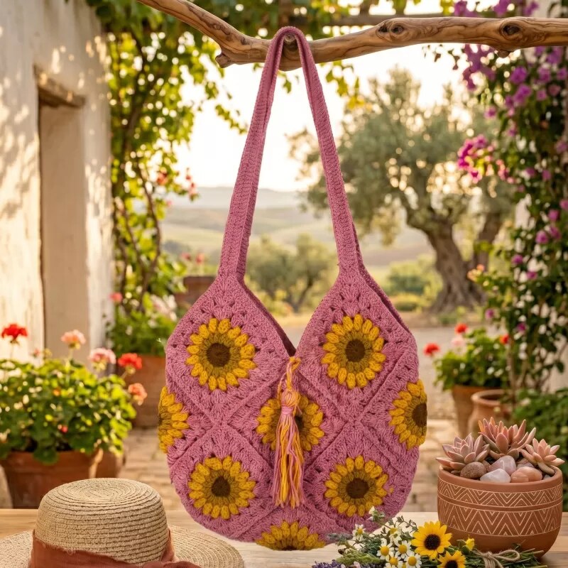 Vipartesanias | Bolsos Crochet Grandes Redondos | Venta al Mayor