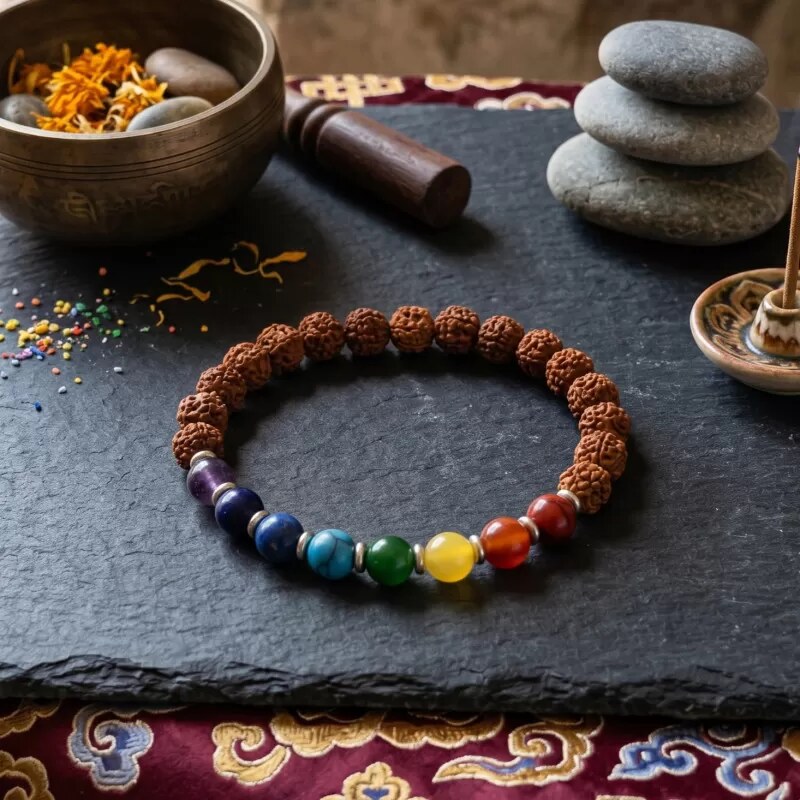 Vipartesanias | Pulsera Rudraksha 7 Chakras | Venta al Mayor