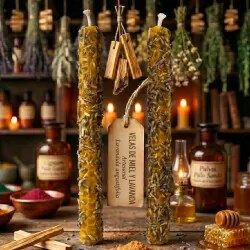 Vipartesanias | Vela de Miel Herbal Lavanda | Venta al Mayor